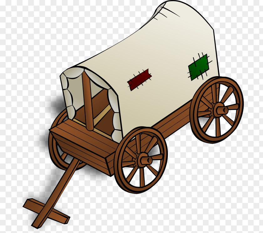 Fantasy Map Symbols Rail Transport Covered Wagon Cart Clip Art PNG