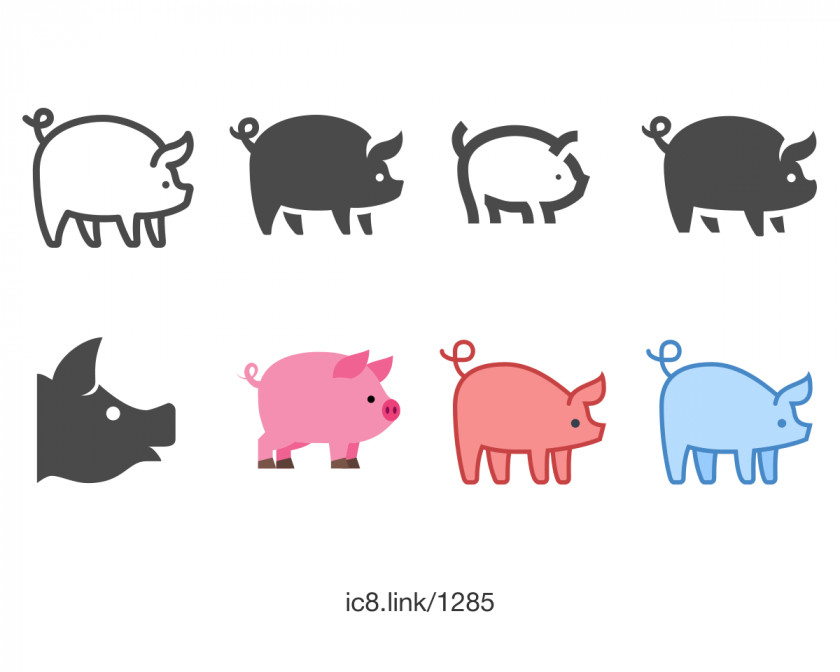 Pig Domestic Font PNG