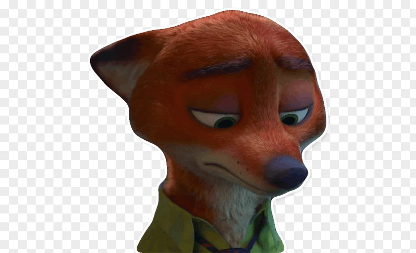 Nick Wilde Snout Red Fox Figurine PNG