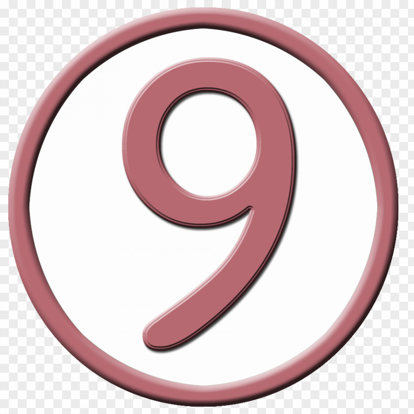 Nine Circle Number Symbol PNG