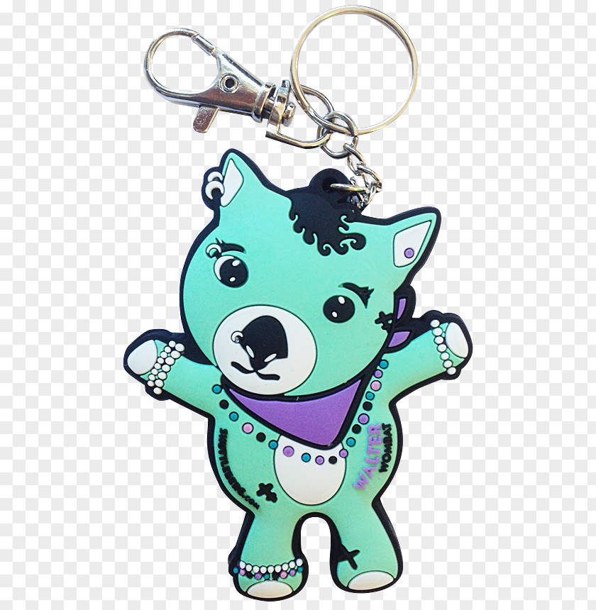 Walter Key Chains Cartoon Animal Character Turquoise PNG