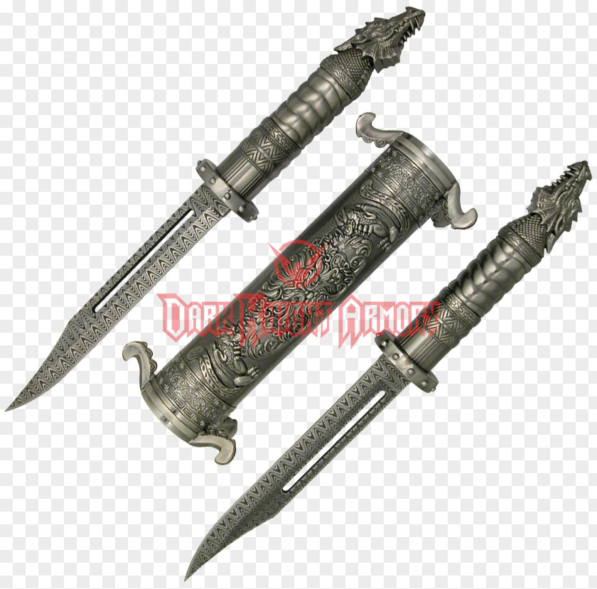 Knife Dagger Damascus Steel Blade PNG