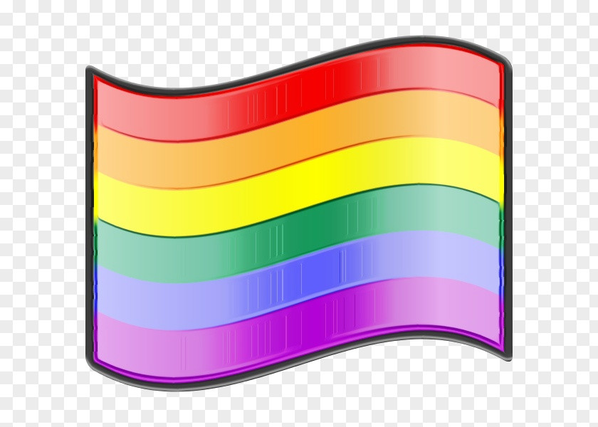Rectangle Material Property Rainbow Flag PNG