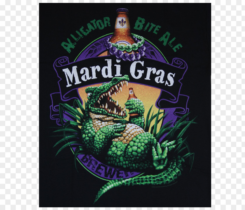 T-shirt Mardi Gras Alligators Apron PNG