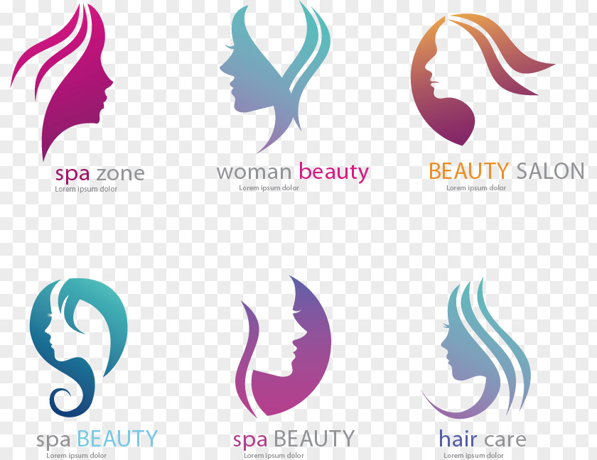 Beauty Salons Flag Logo Parlour Nail Salon PNG