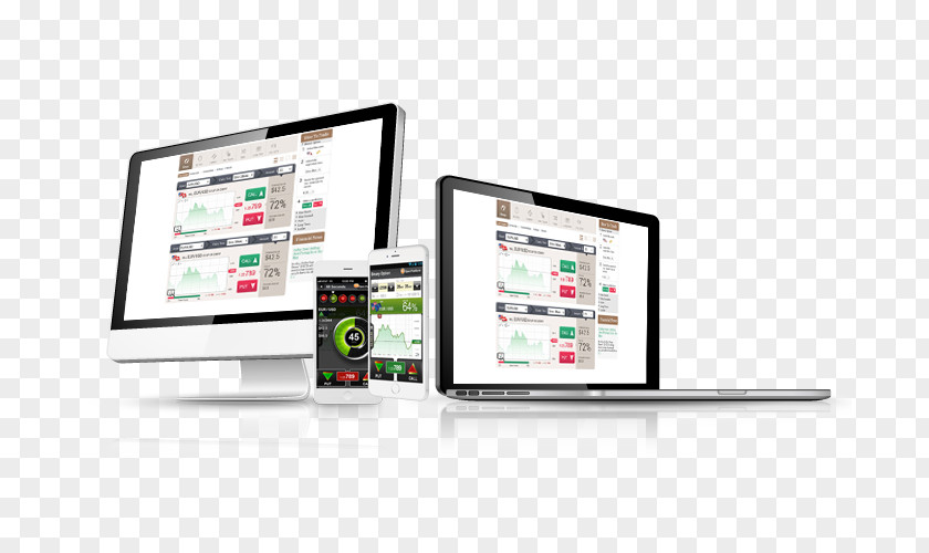 Binary Option Responsive Web Design Development Computer Monitors Flat PNG