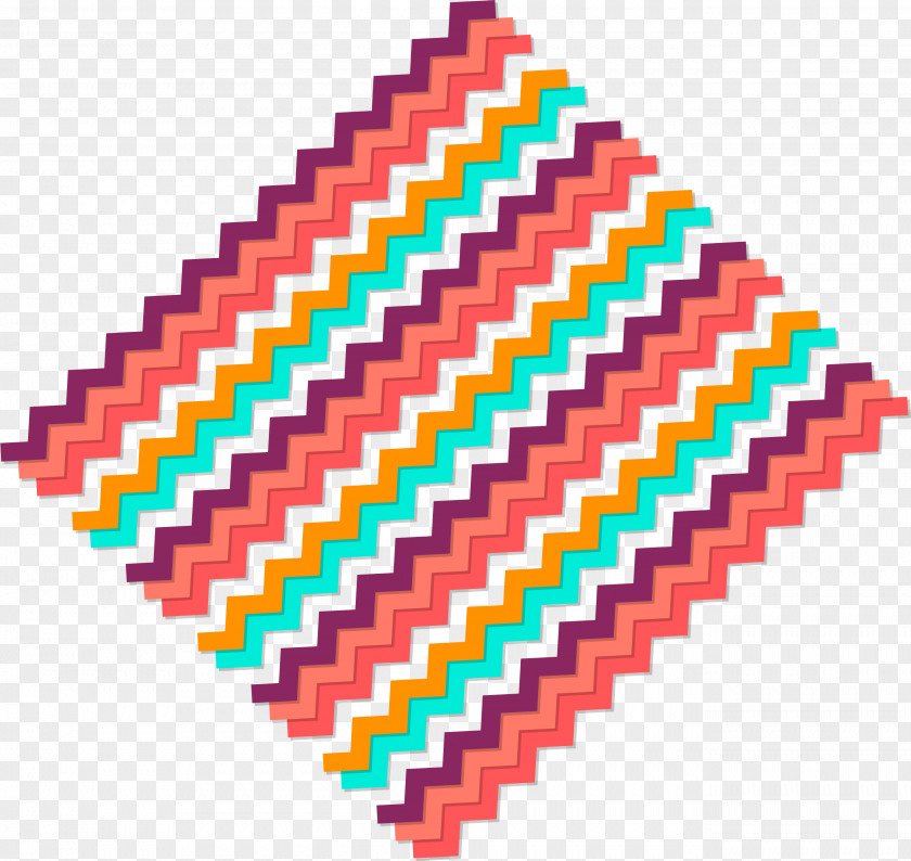 Color Wave Sawtooth Stripes Wind PNG