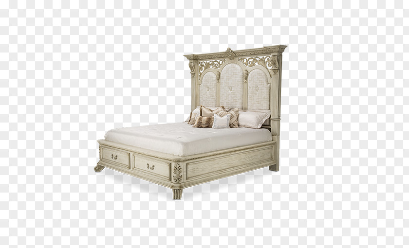 King Bed Bedside Tables Frame Couch Mattress PNG