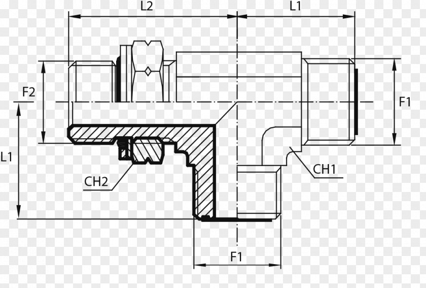 Orbital Sequence ORFS Pressure Adapter Screw Thread Fluid PNG