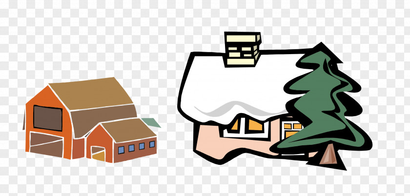 Vector Cabin House Clip Art PNG