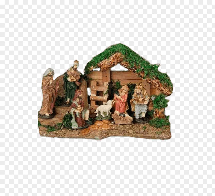 Christmas Door Nativity Scene Santa Claus Ornament Clip Art PNG