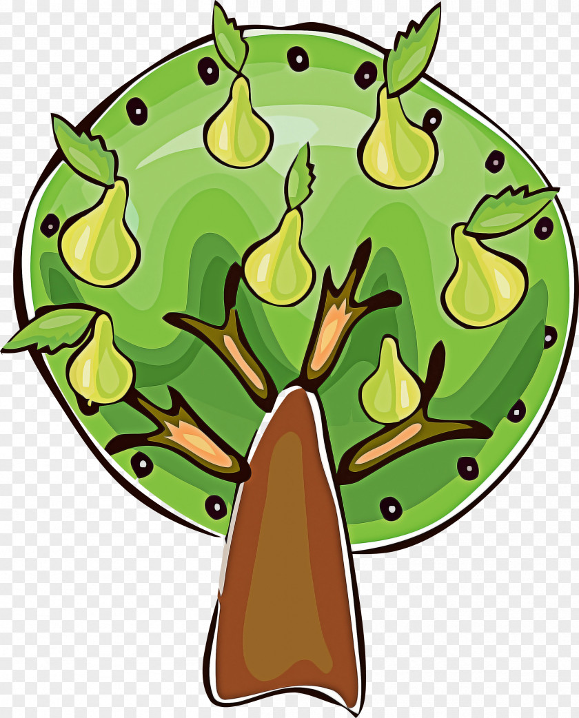 Green Cartoon Tree Plant PNG