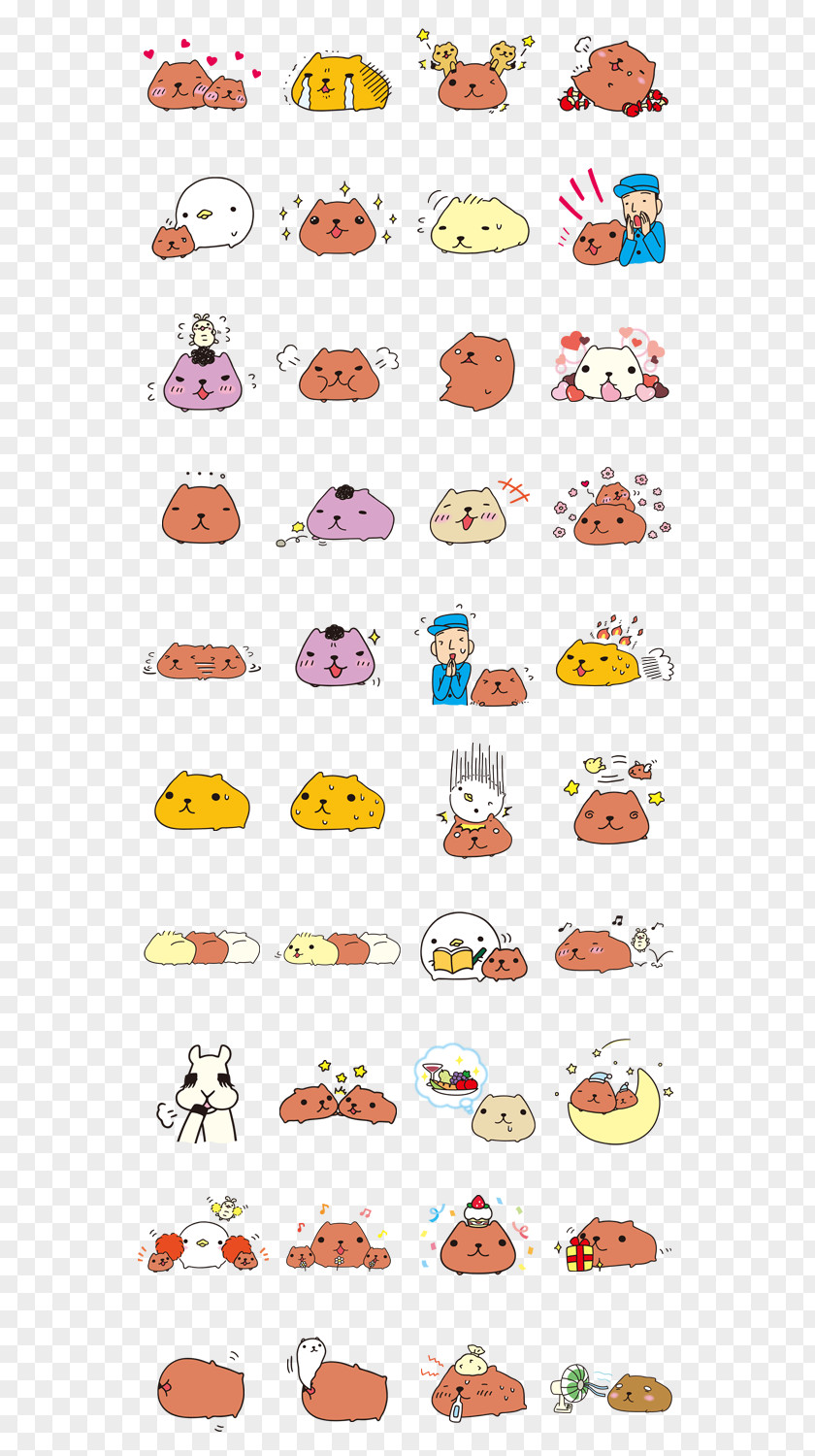 Line Friends Capybara カピバラさん クリエイターズスタンプ Sticker LINE PNG