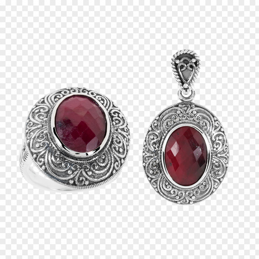 Ruby Earring Golden Triangle Locket Carat PNG