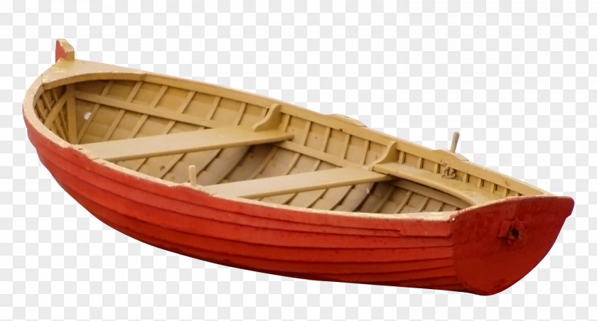 A Red Wooden Boat Ship Clip Art PNG