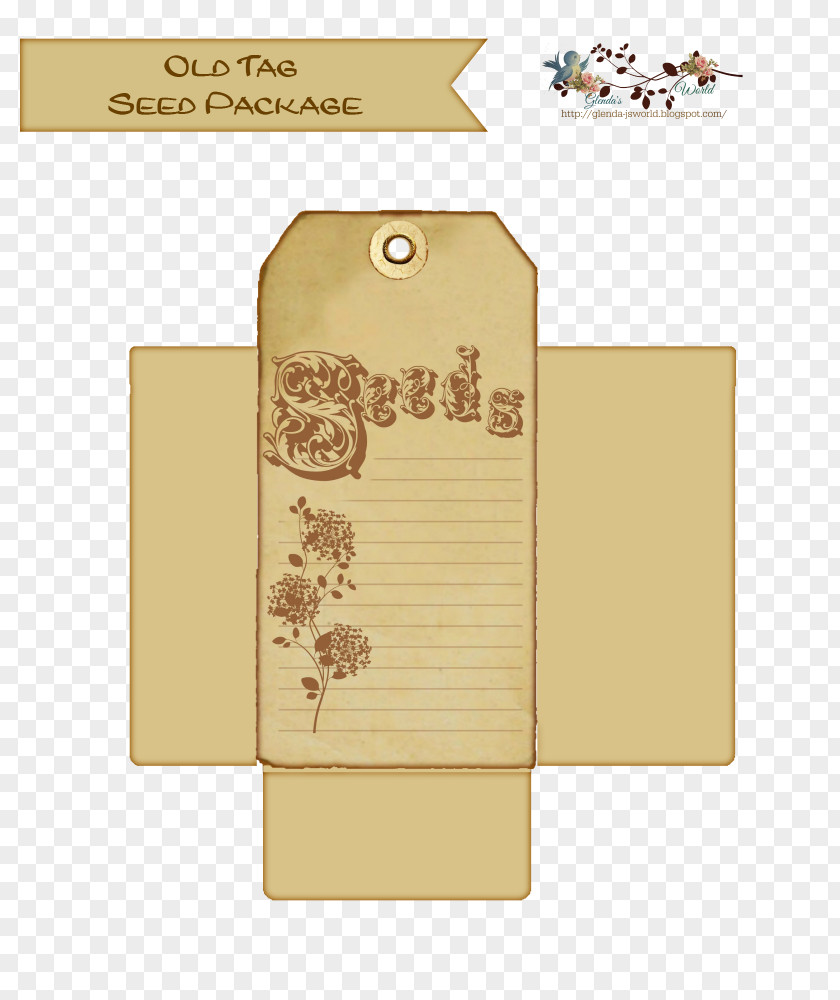Envelope Paper Template Seed Label PNG