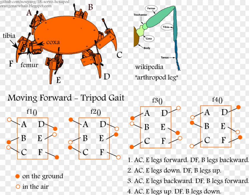 Hexapod Gait Servomechanism PNG