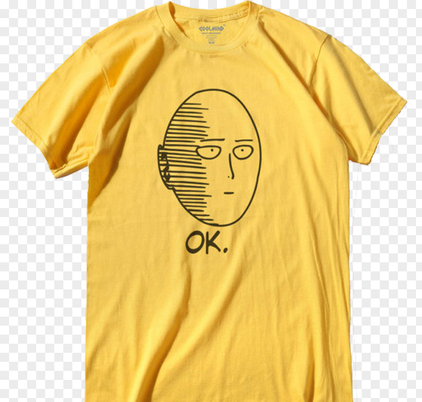 T-shirt Printed Sleeve One Punch Man PNG