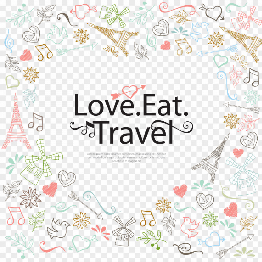 Vector Romantic Paris Vacation Background Euclidean White Car Icon PNG