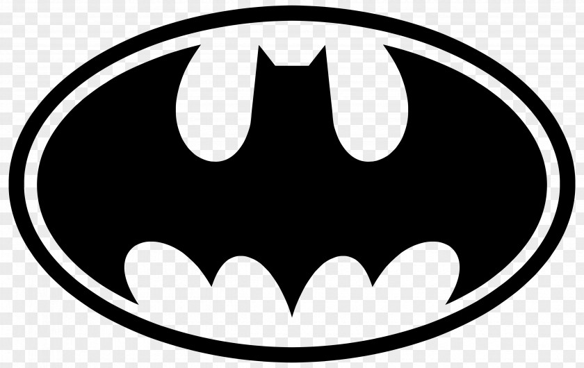Batman Black And White Symbol Logo Clip Art PNG