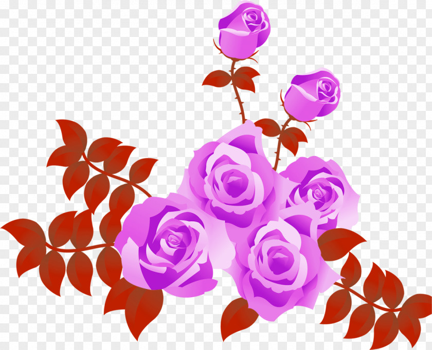 Decorative Floral Material Rose Pink Free Clip Art PNG