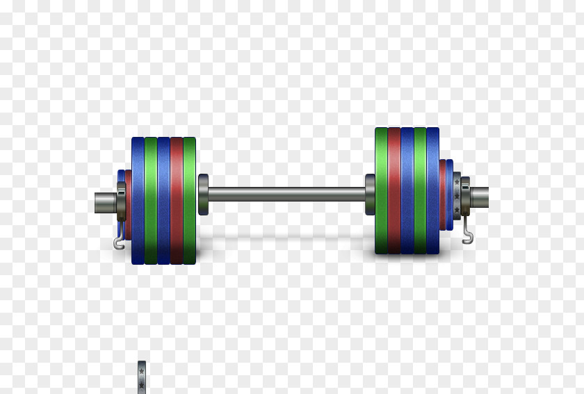 Stereo Color Barbell Exercise Equipment Olympic Weightlifting Computer File PNG