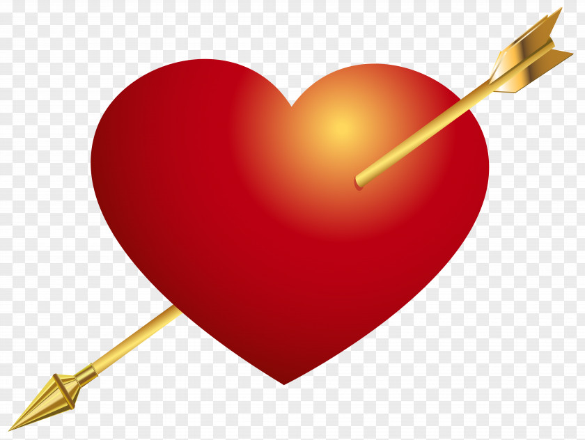 Valentines Day Heart Arrow Clip Art PNG