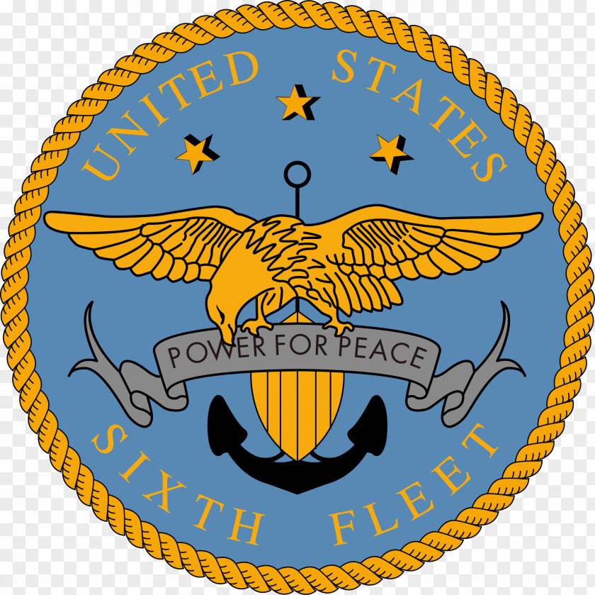 Vector Hand Painted Golden Eagle Badge United States Sixth Fleet Naval Support Activity Naples Navy Seventh PNG
