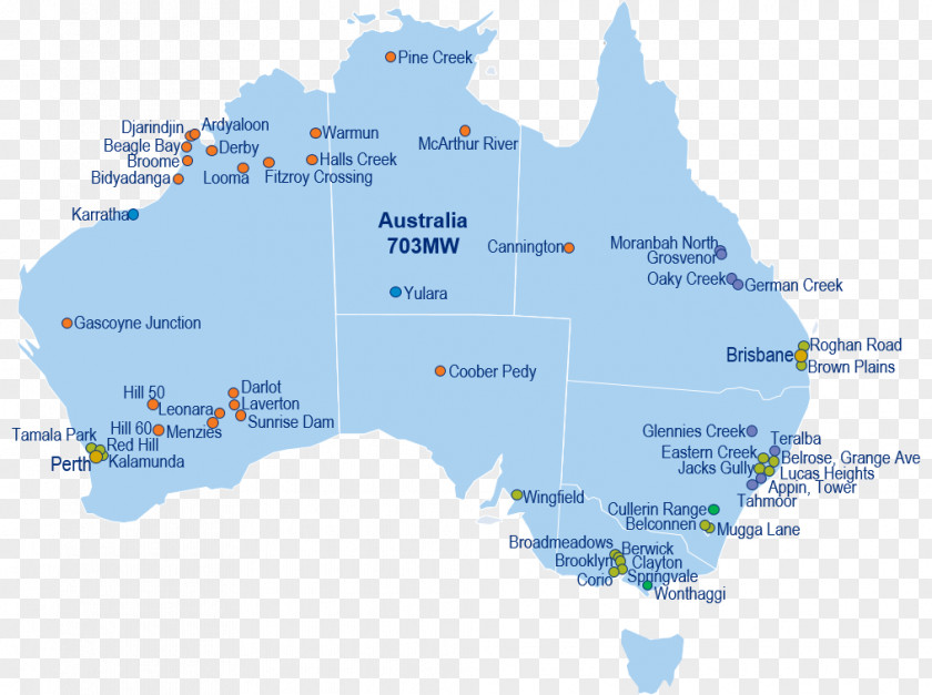 Energy Water Resources Australia Landfill Gas Map PNG