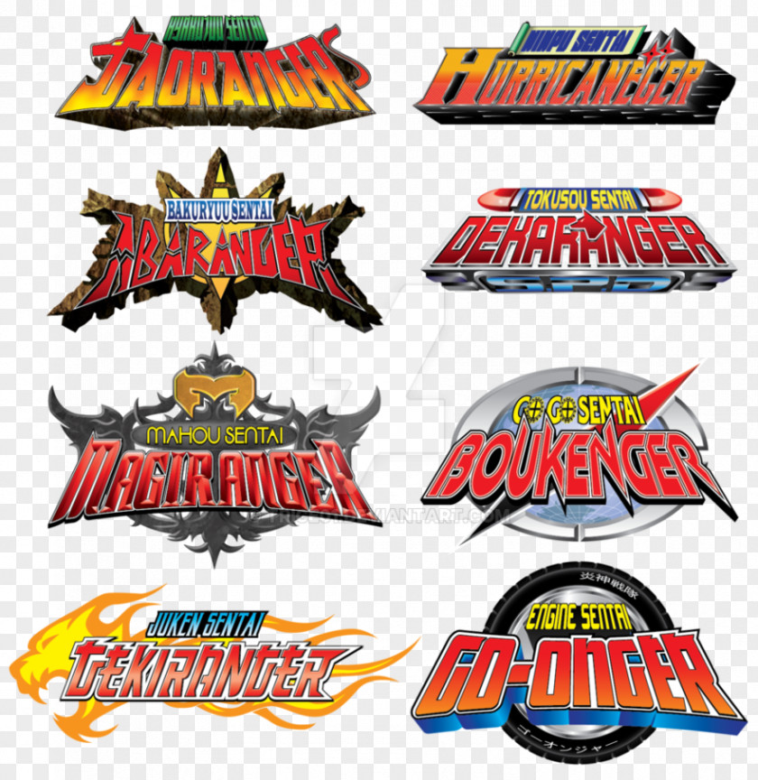 Super Sentai Logo Power Rangers Dino Thunder PNG