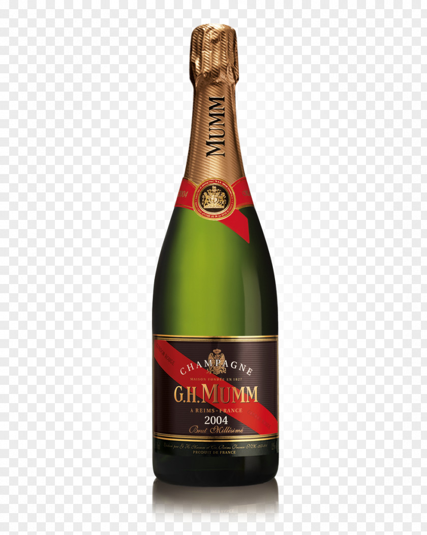 Champagne G.H. Mumm Et Cie Bottle Sparkling Wine Cordon Rouge Brut PNG