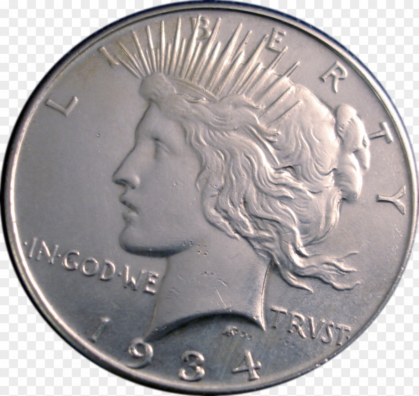 Peace Dollar Coin Silver PNG