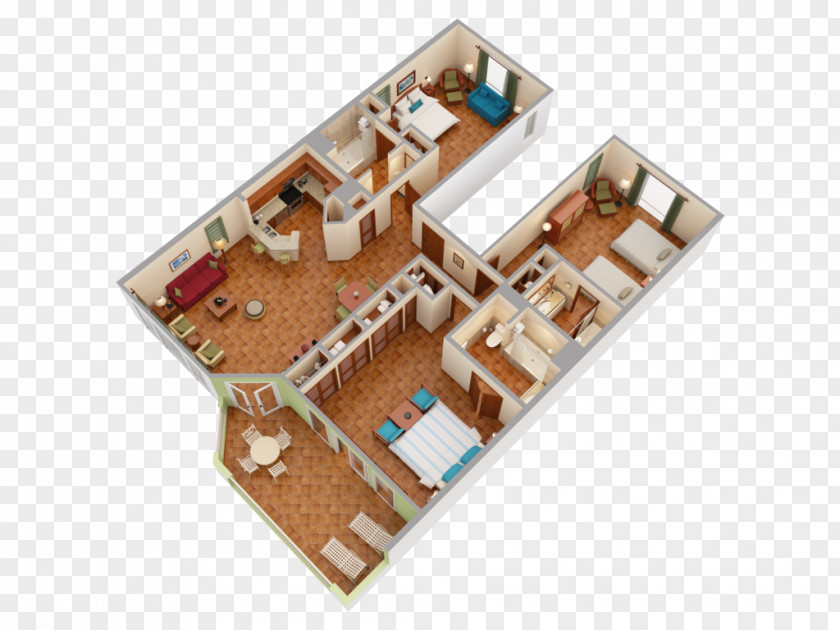 House Las Casitas Village, A Waldorf Astoria Resort 3D Floor Plan PNG