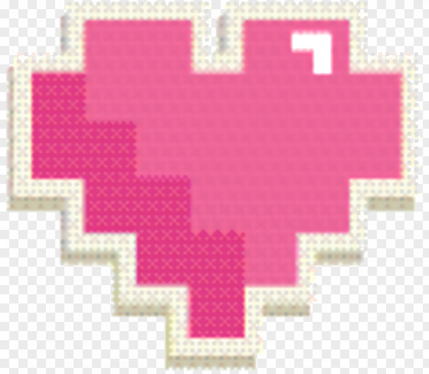 Magenta Pink Cartoon Heart PNG