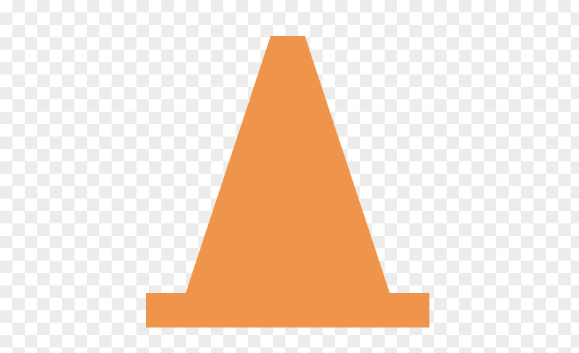 Appicns VLC Pyramid Angle Cone Orange PNG