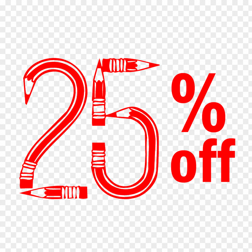 Back To School 25% Off Discount Tag. PNG