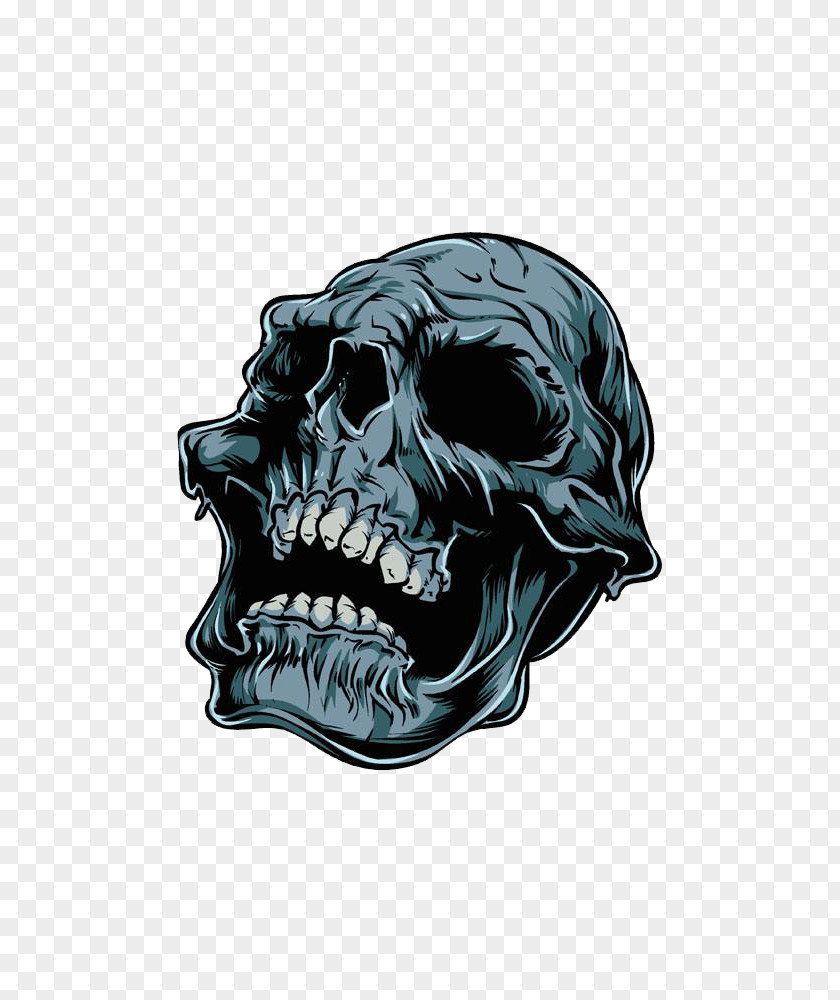 Black Skull T-shirt Illustration PNG