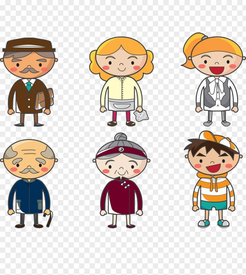 Cute Men And Women Cartoon Family Royalty-free Stock Photography PNG