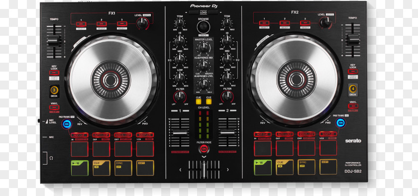 DJ Controller Pioneer DDJ-SB2 Disc Jockey Audio Mixers PNG