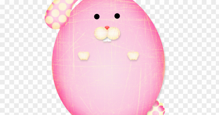 Pink Rabbit Easter Egg Balloon M PNG
