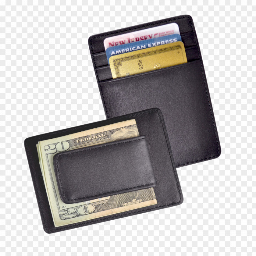 Wallet Money Clip Nappa Leather PNG