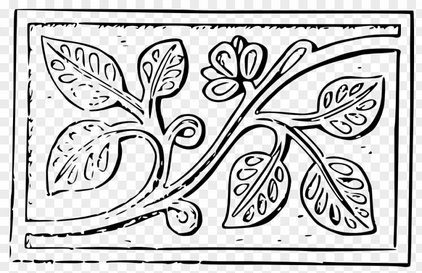 Computer Line Art Wood Carving Pattern PNG
