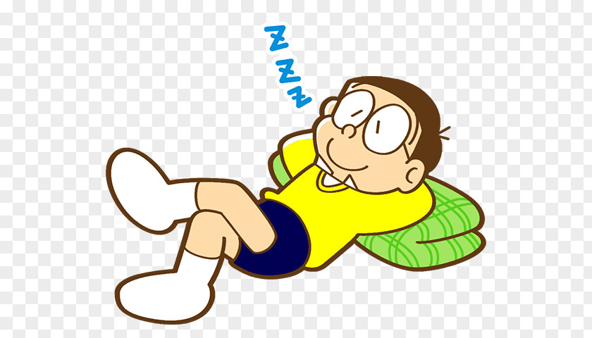 Doraemon Stamp Nobita Nobi Illustration Sleep Image PNG