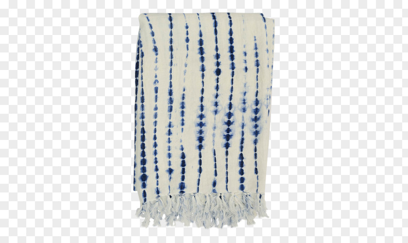 Rope Wool Shibori Indigo Blanket PNG