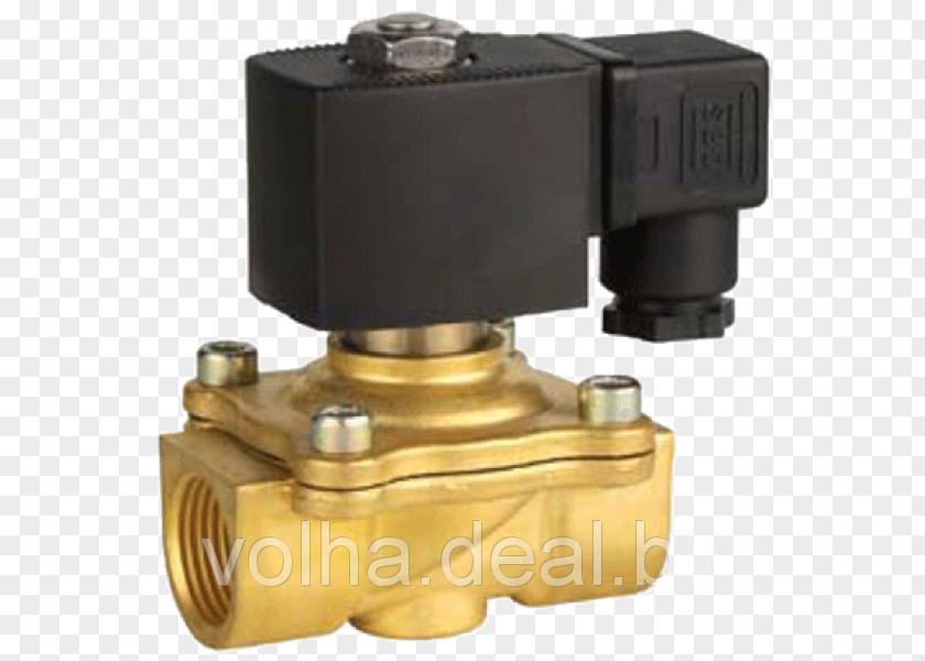 Brass Solenoid Valve Automation Plumbing PNG