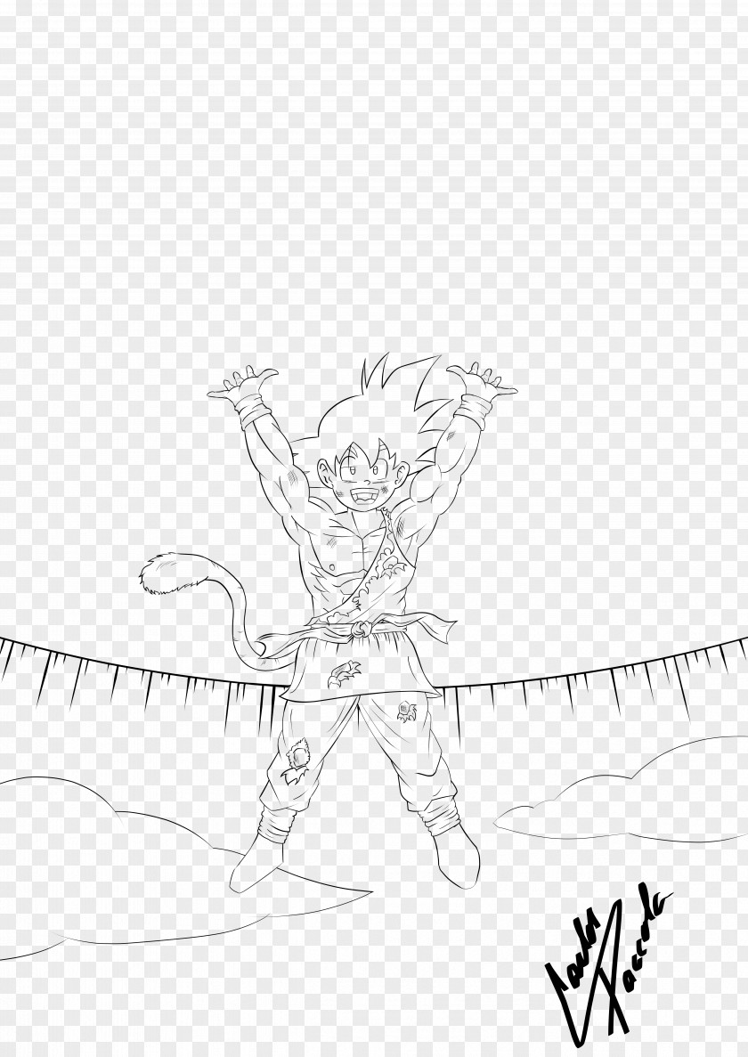 Genki Dama Goku Genkidama Line Art Drawing Sketch PNG