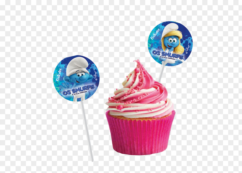 Party Flamingos Cupcake Birthday PNG