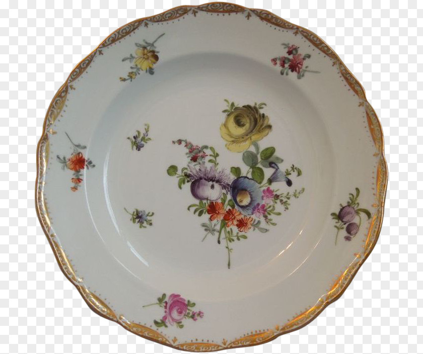 Plate Meissen Porcelain Tableware PNG