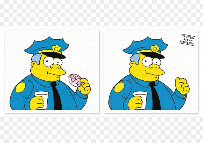 Police Chief Wiggum Reverend Lovejoy Donuts Waylon Smithers Principal Skinner PNG