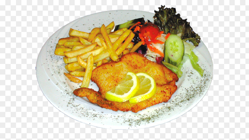 Steak Frites French Fries Wiener Schnitzel Full Breakfast Veal Milanese PNG